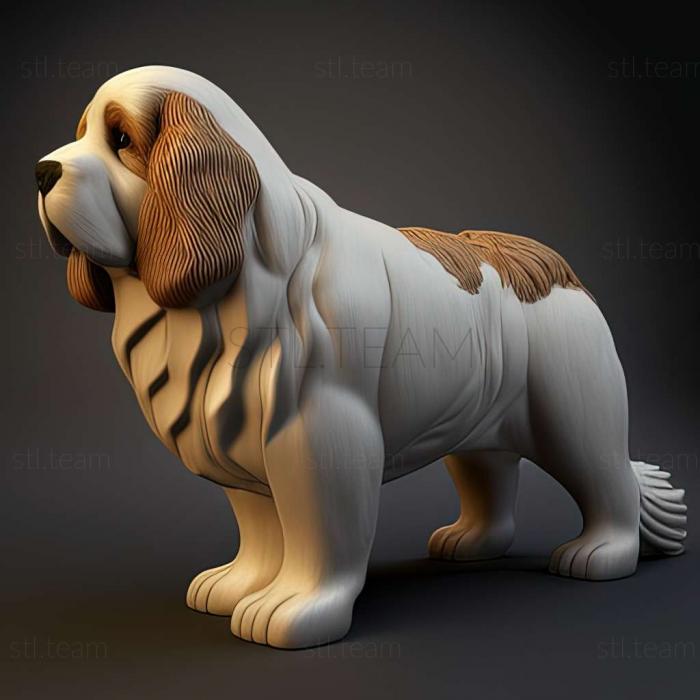 3D model Landseer dog (STL)